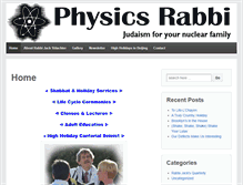 Tablet Screenshot of physicsrabbi.com